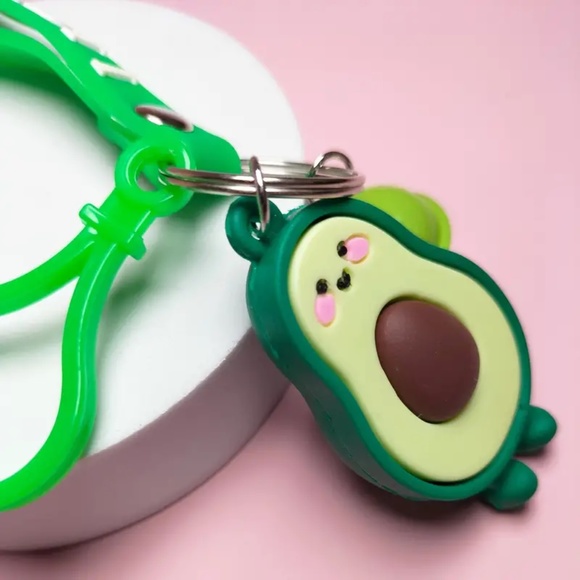 Avocado Key Ring w Strap - Picture 3 of 5